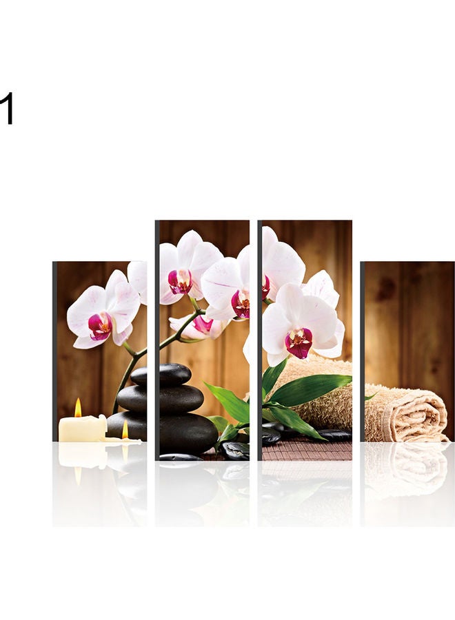 4Pcs Butterfly Orchid Flower Print Room Wall Decor Modern Paintings No Frame #01 20*10*20cm - Image 1