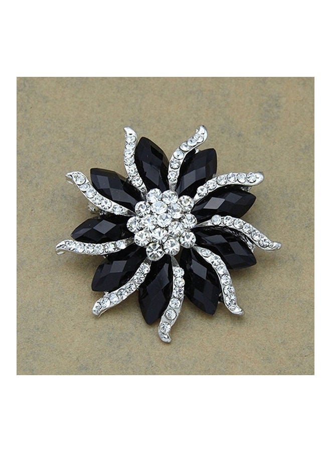 Generic - Blossom Flower Brooch Crystal Rhinstones Collar Pin - Image 1
