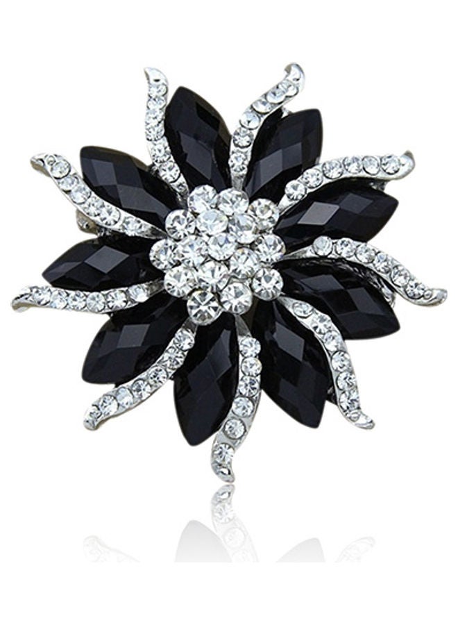 Generic - Blossom Flower Brooch Crystal Rhinstones Collar Pin - Image 1