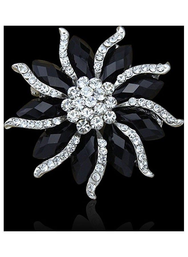 Generic - Blossom Flower Brooch Crystal Rhinstones Collar Pin - Image 1