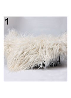 Generic Faux Fur Photography Photo Prop Baby Newborn Blanket Background Backdrop Rug Beige  - Image 1