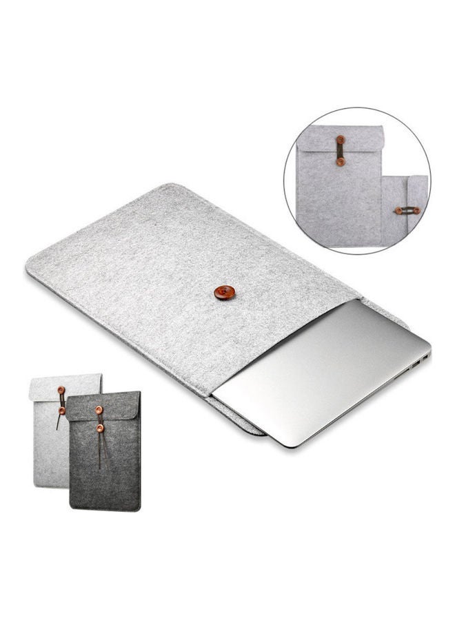 Felt Tablet Laptop Sleeve Bag Case Cover Pouch for iPad 11/12/13/15Inch Dark Grey  - Image 2