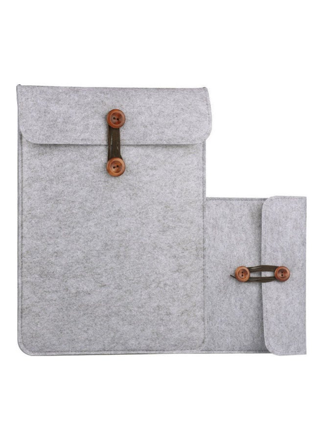 Felt Tablet Laptop Sleeve Bag Case Cover Pouch for iPad 11/12/13/15Inch Dark Grey  - Image 4