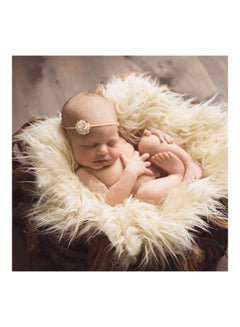 Generic Faux Fur Photography Photo Prop Baby Newborn Blanket Background Backdrop Rug Grey  - Image 5