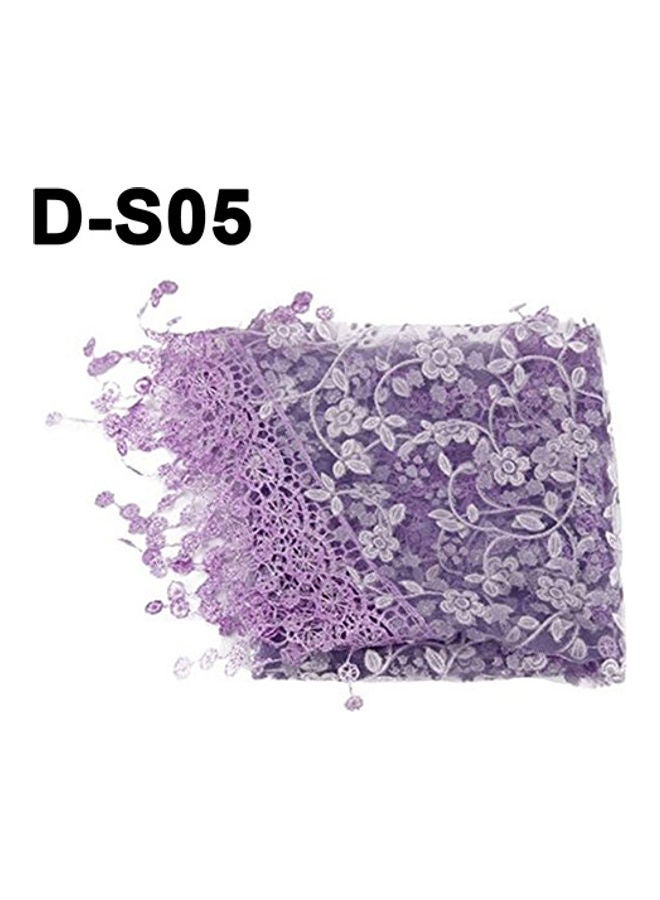 وشاح من الدانتيل مزين بأشكال الشرابة مناسب للأطفال حديثي الولادة الصبيان والبنات للتصوير الفوتوغرافي أرجواني - Image 1