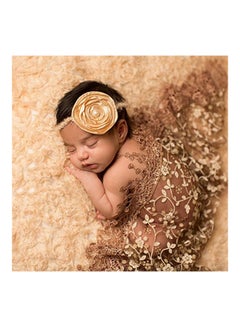 Generic Newborn Baby Boys Girls Lace Tassel Photography Scarf Quilt Photo Prop White  - Image 4