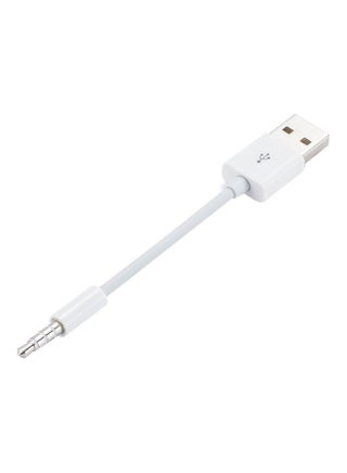 3.5mm To USB 2.0 Data Sync Audio Adapter Cable For Apple iPod Shuffle White - v1603862078/N41523305A_1