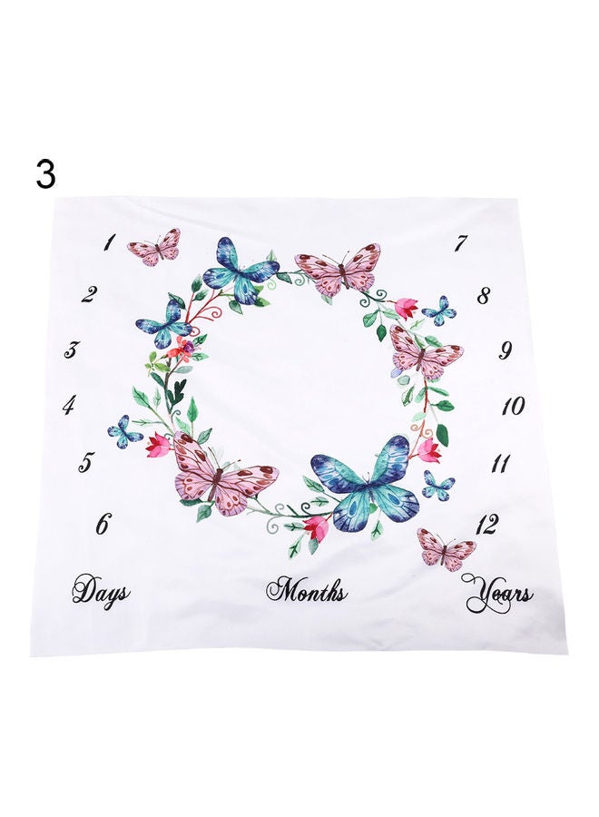 Fashion Newborn Baby Boys Girls Flower Numbers Print Blanket Photo Prop Rug 3# - Image 1
