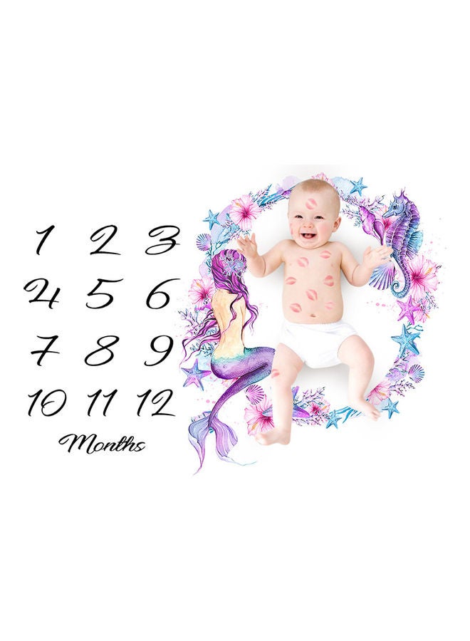 Fashion Newborn Baby Boys Girls Flower Numbers Print Blanket Photo Prop Rug 3# - Image 3