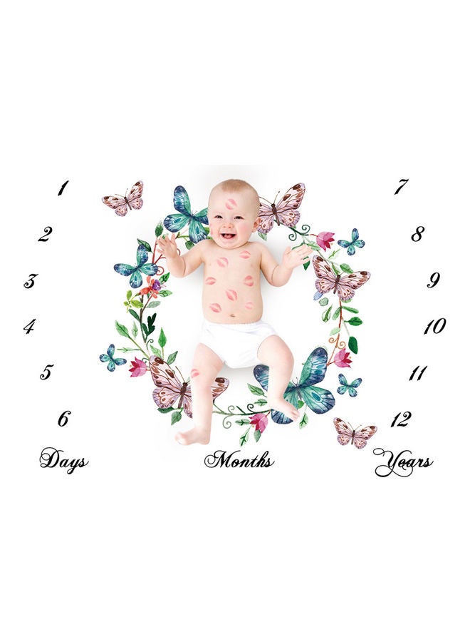 Fashion Newborn Baby Boys Girls Flower Numbers Print Blanket Photo Prop Rug 3# - Image 5