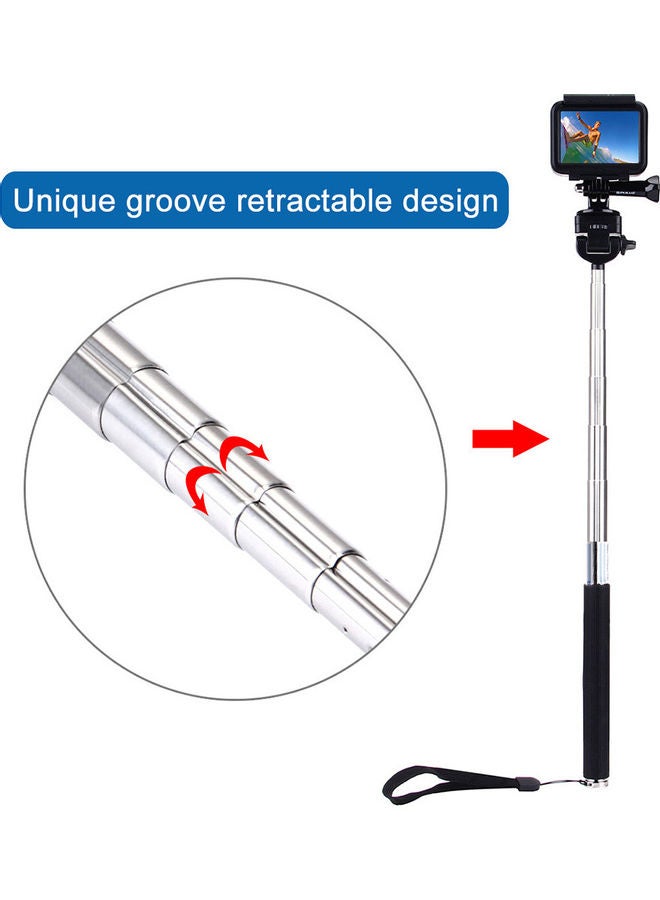Extendable Handheld Selfie Monopod for GoPro HERO6/5/5 Session Action Camera Black - Image 5