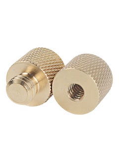 Generic 1/4 Female to 3/8 Male Brass Camera Tripod Thread Reducer Screw Adapter Brown  - Image 3