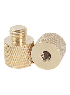 Generic 1/4 Female to 3/8 Male Brass Camera Tripod Thread Reducer Screw Adapter Brown  - Image 4