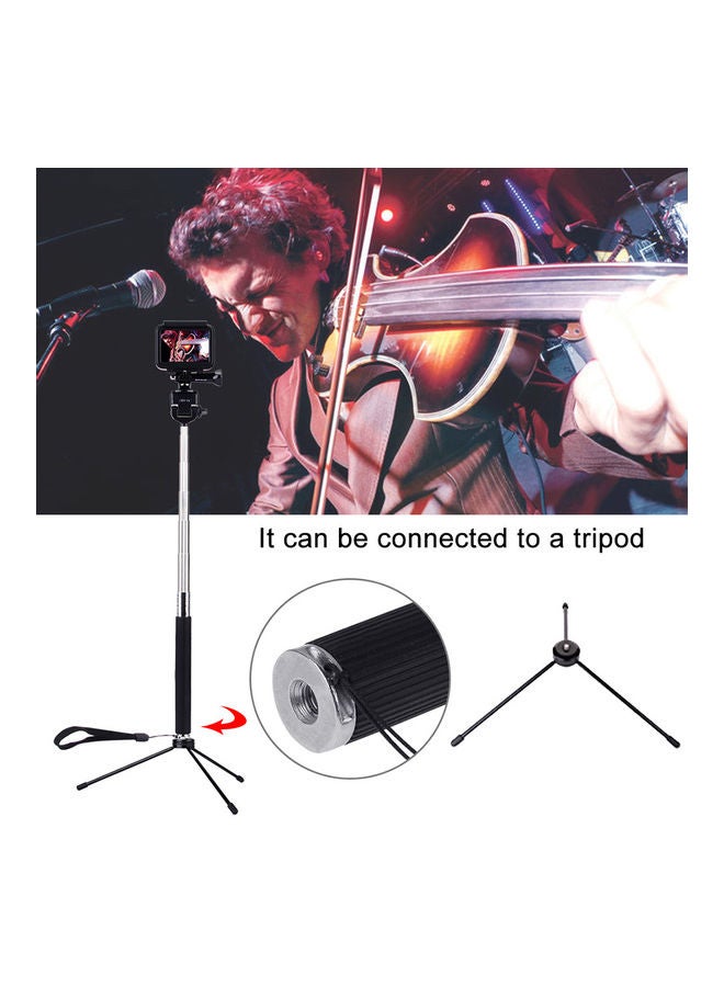 Extendable Handheld Selfie Monopod for GoPro HERO6/5/5 Session Action Camera Black - Image 2