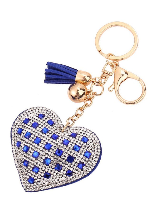 Rhinestones Heart Tassels Women Keychain Handbag Car Key Pendant Keyring Gift - Image 1