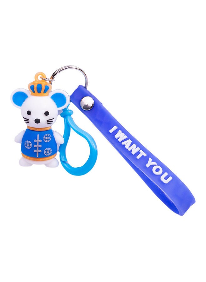 Cartoon Lucky Mouse Rat Doll Pendant Keychain Key Ring Bag Decor New Year Gift - Image 1