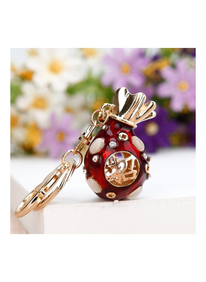 Unisex Rhinestone Blessing Bag Pendant Keychain Key Holder Hanging Bag Ornament - Image 5