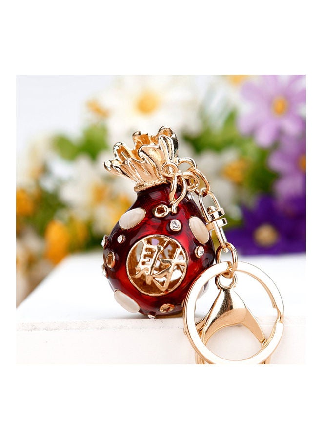 Unisex Rhinestone Blessing Bag Pendant Keychain Key Holder Hanging Bag Ornament - Image 4