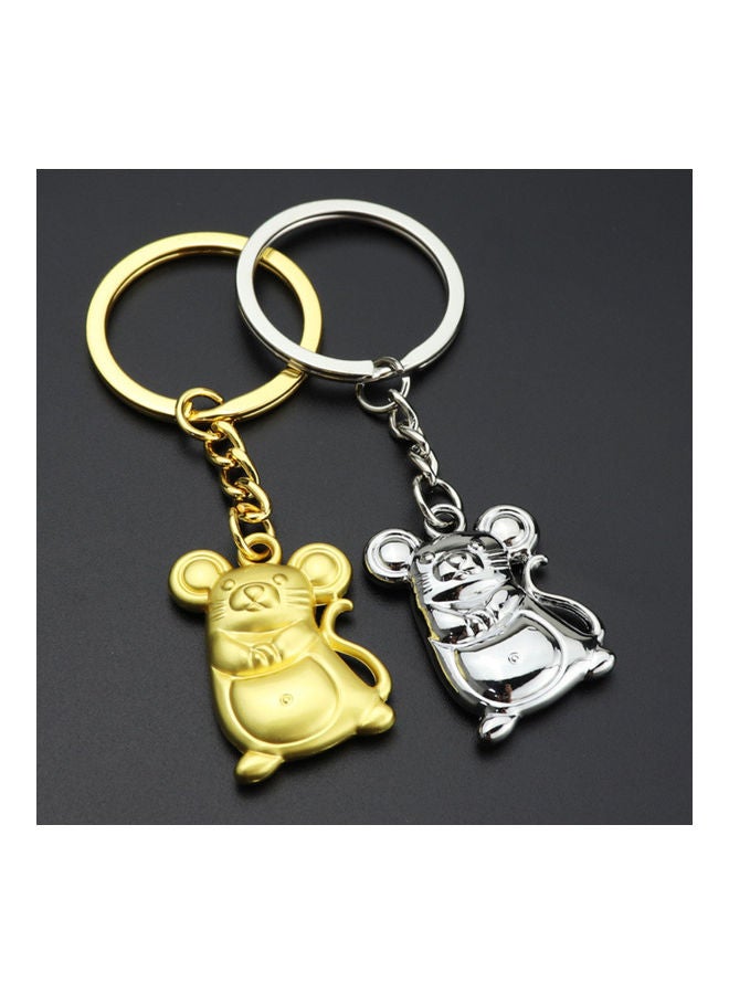 Stylish Unisex Zodiac Mouse Pendant Keychain Key Ring Car Bag Decor Festival Gift - Image 2