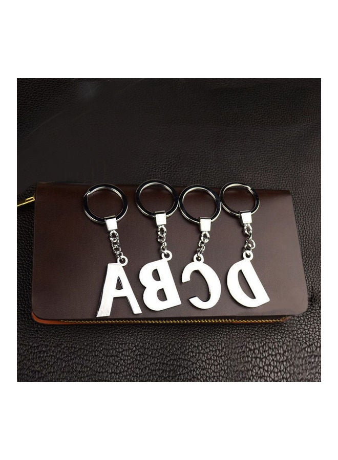 Stylish Alphabet Rhinestone Inlaid Pendant Keychain Key Ring Holder Bag Hangings - Image 5