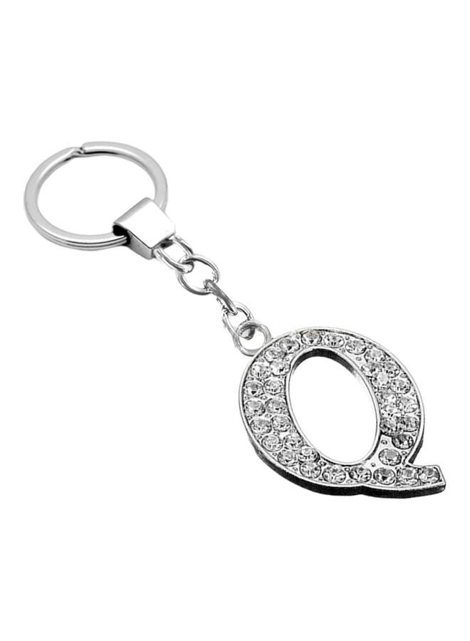 Stylish Alphabet Rhinestone Inlaid Pendant Keychain Key Ring Holder Bag Hangings - Image 1
