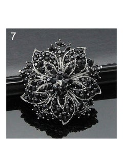 Rhinestones Round Blossom Flower Crystal Brooches Pin