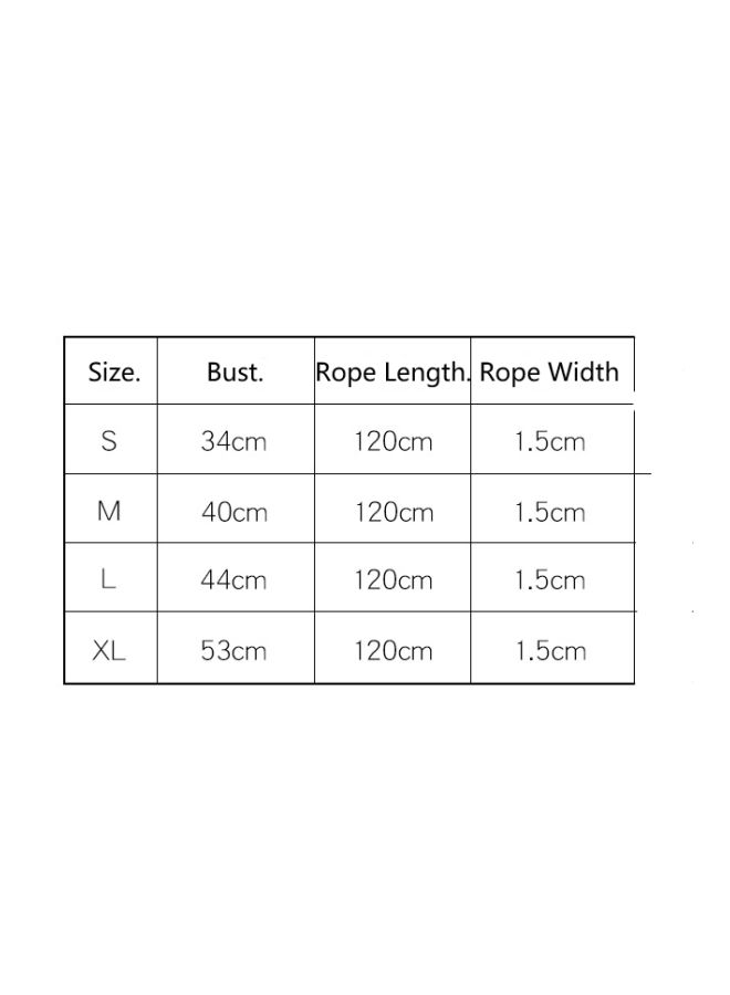 بيوينتي رسن من النايلون بتصميم مخطط مع فيست أزرق/ أبيض S - Image 2