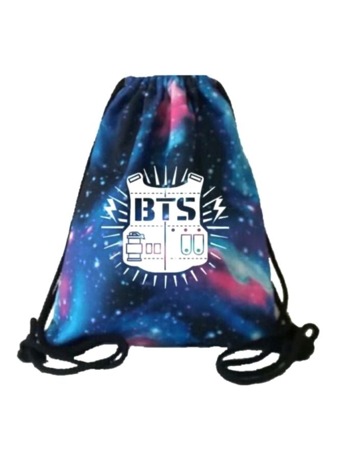 بي تي اس حقيبة ظهر مزودة برباط أزرق/أبيض/وردي - Image 1