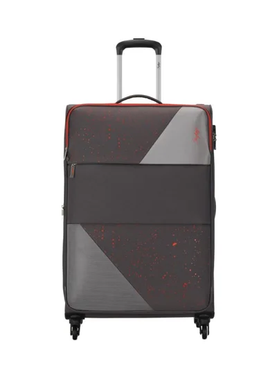 Skybags Corvus 4 Wheels Softside Medium Check-In Luggage Trolley Grey/Red