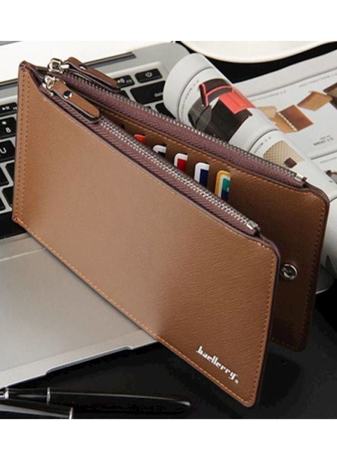 baellerry Zippered Card Holding Wallet Brown - Image 2