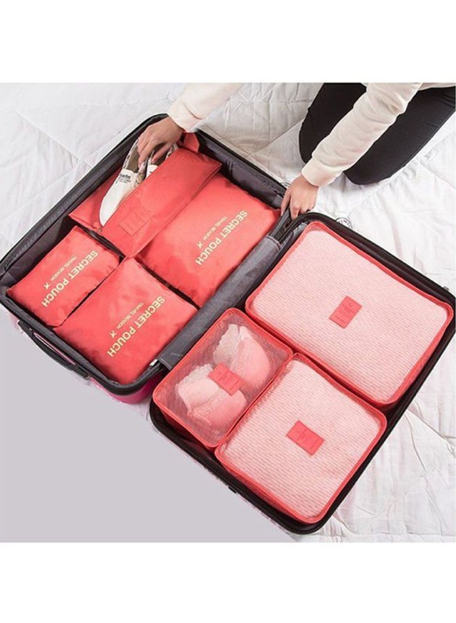 Toshionics - 6-Piece Travel Pouch Organiser Set Pink - Image 1