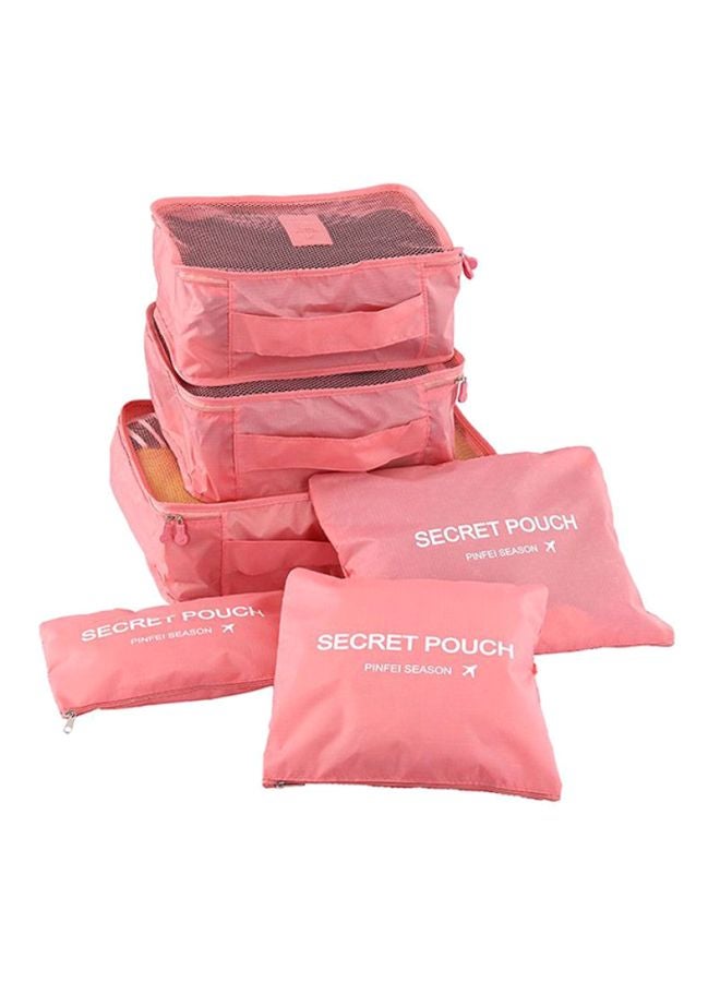 Toshionics - 6-Piece Travel Pouch Organiser Set Pink - Image 1