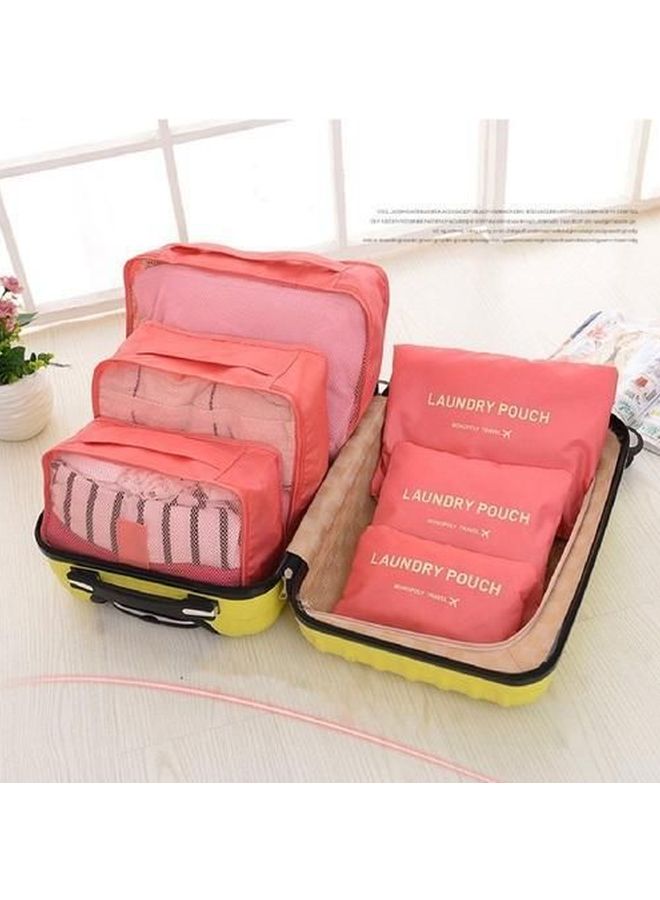 Toshionics - 6-Piece Travel Pouch Organiser Set Pink - Image 1
