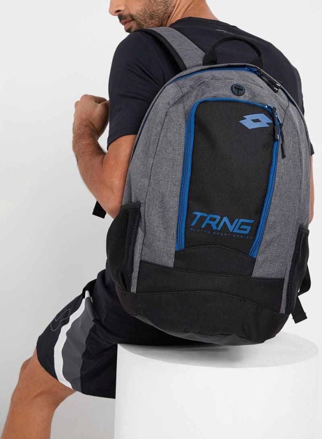 LOTTO Training Polyester Backpack 39 Liters Grey/Black - Image 4