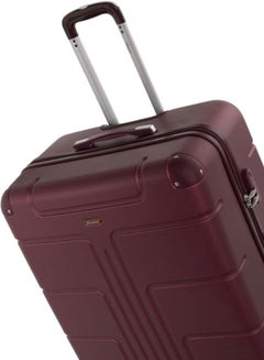 Hard Case Travel Bags Trolley Luggage Set of 3 ABS Lightweight Suitcase with 4 Spinner Wheels A1012 Burgundy - v1603865522/N31450490A_5