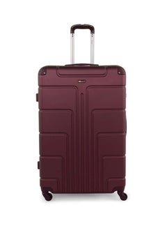 Hard Case Travel Bags Trolley Luggage Set of 3 ABS Lightweight Suitcase with 4 Spinner Wheels A1012 Burgundy - v1603865555/N31450490A_2