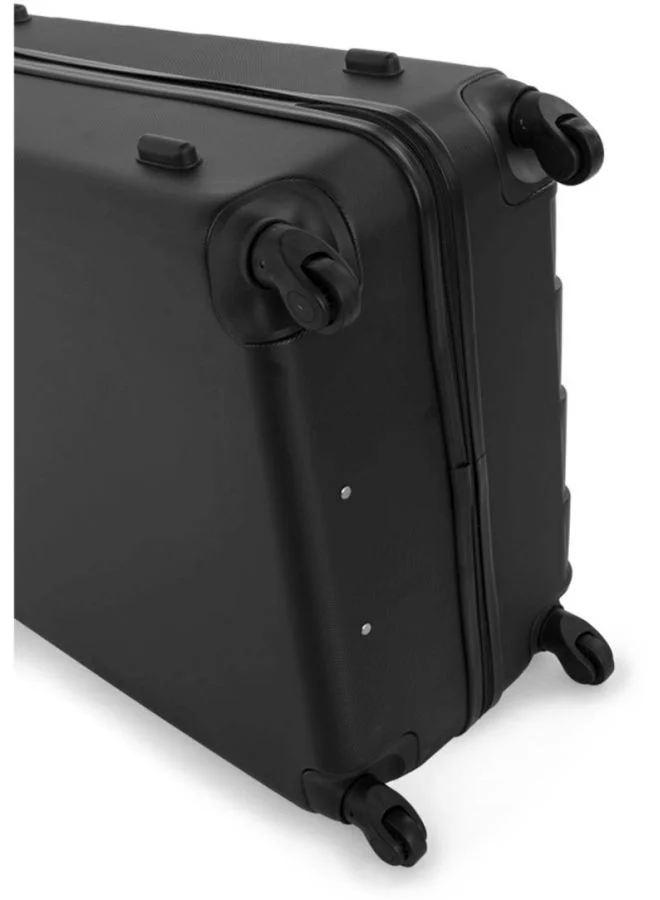 SENATOR Hard Case Travel Bags Extra Large Checked Luggage Trolley ABS Lightweight Suitcase with 4 Spinner Wheels A207 Black