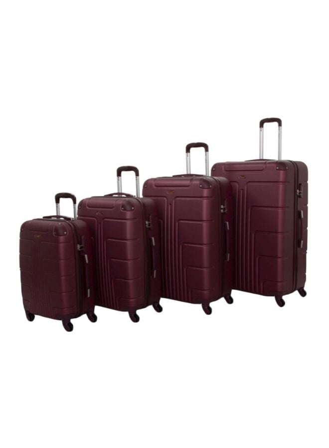 SENATOR Hard Case Travel Bags Trolley Luggage Set of 4 ABS Lightweight Suitcase with 4 Spinner Wheels A1012 Burgundy - Image 1
