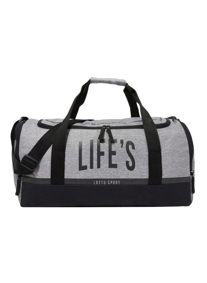 LOTTO Life's Training Duffle Bag Grey Grey/Black - Image 1