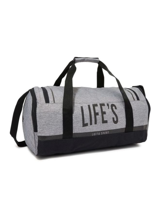 LOTTO Life's Training Duffle Bag Grey Grey/Black - Image 2