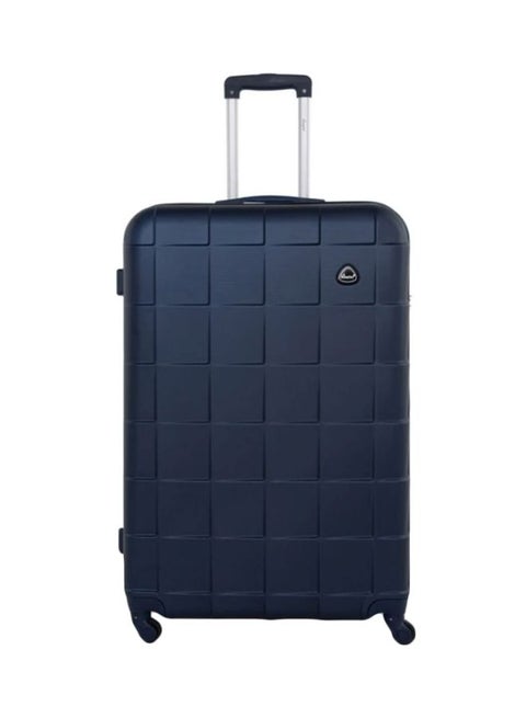 Hard Case Travel Bags Large Checked Luggage Trolley ABS Lightweight Suitcase with 4 Spinner Wheels A207 Blue