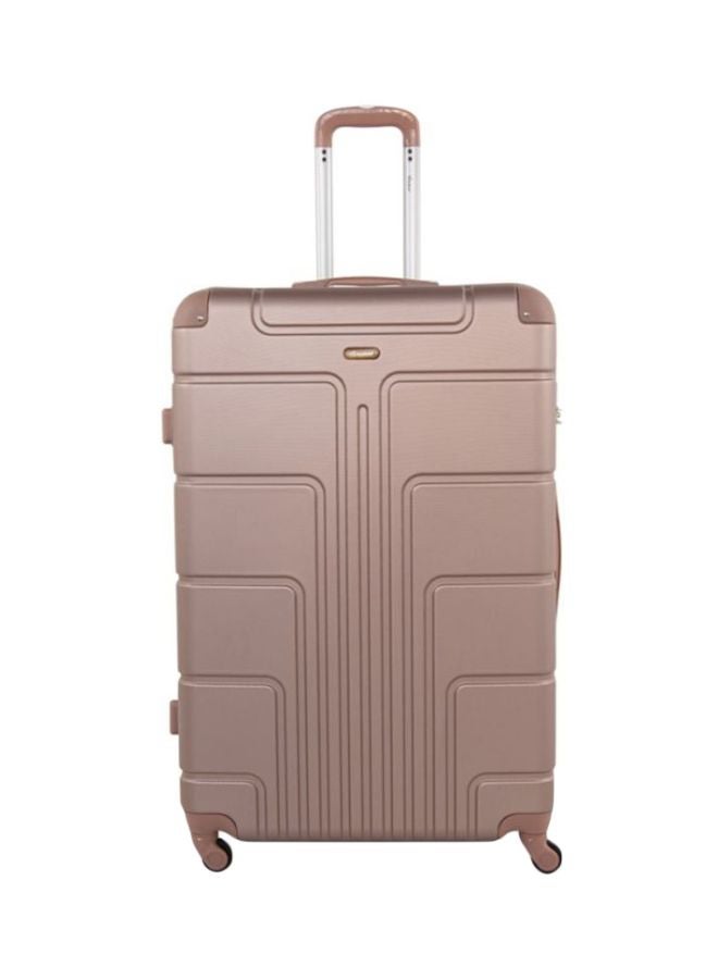 SENATOR Hard Case Travel Bag Large Checked Luggage Trolley ABS Lightweight Suitcase with 4 Spinner Wheels A1012 Rose Gold 