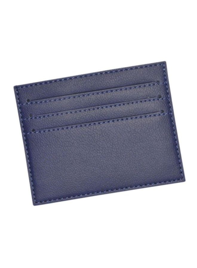 FIS 2 Sides Opening PU Slim Card Holder Blue  - Image 1