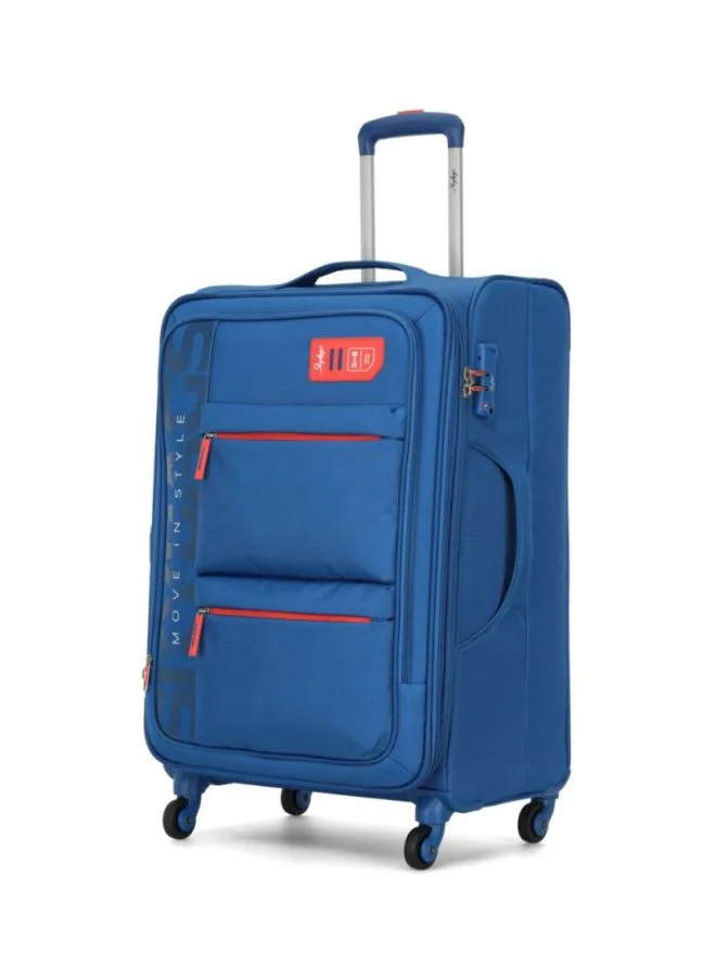 Skybags Vanguard 4-Wheel Softside Check-In Luggage Trolley Blue/Red/Grey