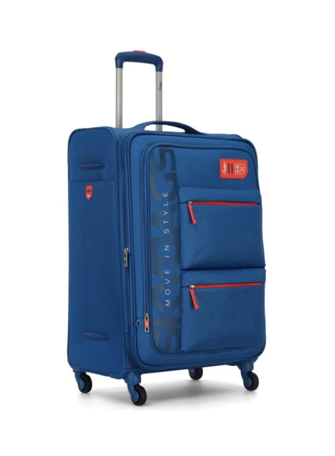 Skybags Vanguard 4-Wheel Softside Check-In Luggage Trolley Blue/Red/Grey