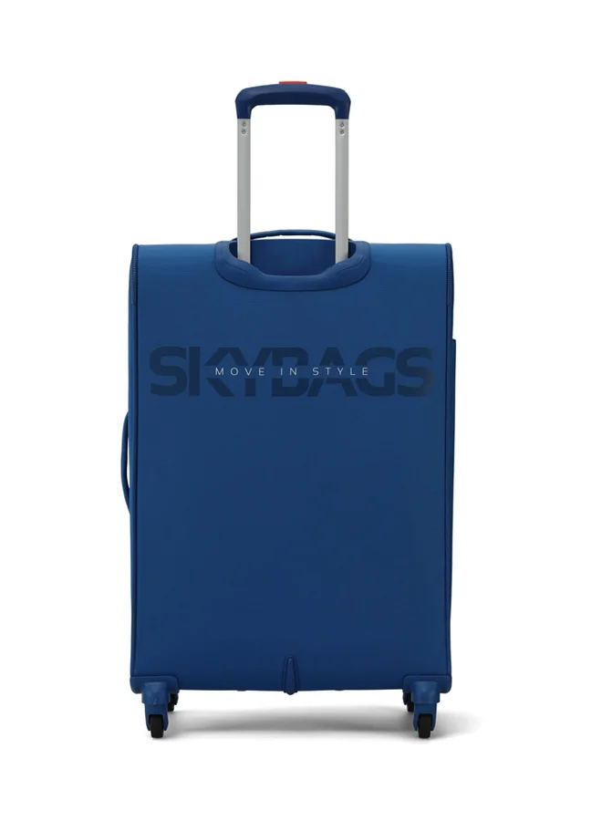 Skybags Vanguard 4-Wheel Softside Check-In Luggage Trolley Blue/Red/Grey