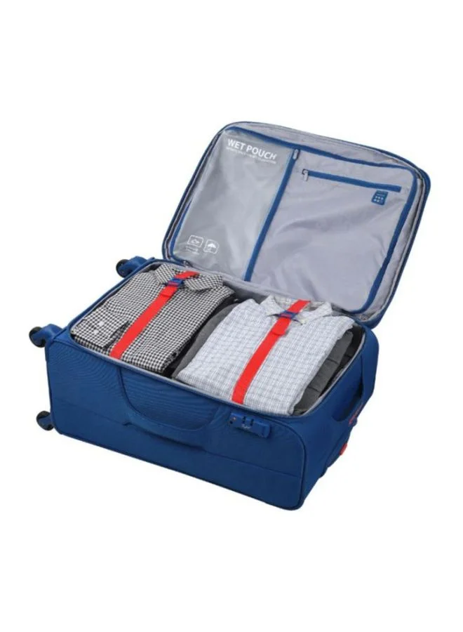 Skybags Vanguard 4-Wheel Softside Check-In Luggage Trolley Blue/Red/Grey