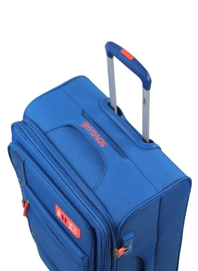 Skybags Vanguard 4-Wheel Softside Check-In Luggage Trolley Blue/Red/Grey