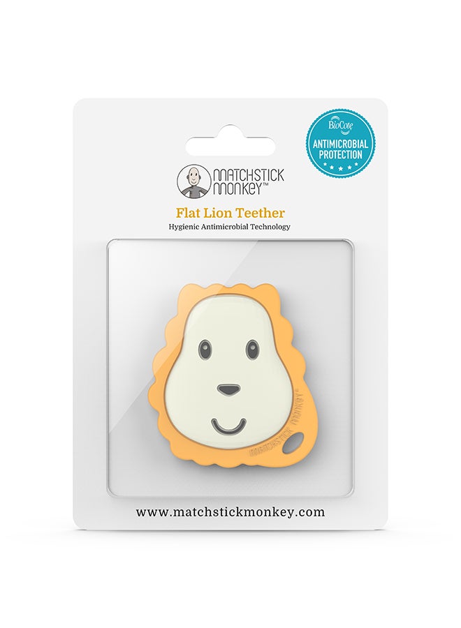 MATCHSTICK MONKEY - Ludo Lion Flat Face Baby Teether - Image 1