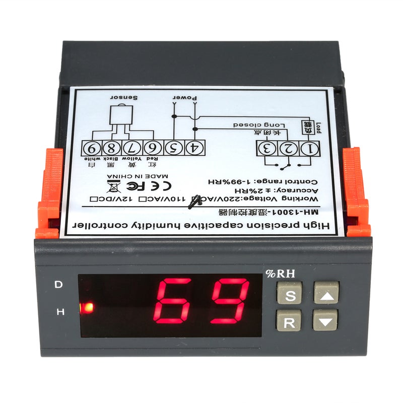 Mini Digital Air Humidity Controller Black/Red 10 x 6 x 8cm - Image 1